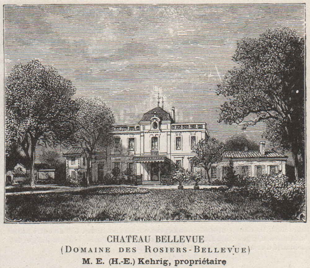 GRAVES. GRADIGNAN. Chateau Bellevue (Domaine des Rosiers-Bellevue). SMALL 1908